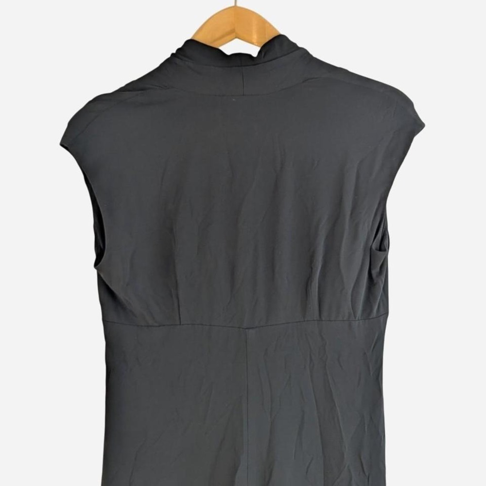 Trina Turk Black Ruched Cocktail Dress 8 - Picture 5 of 7
